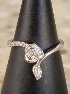 18K Gold Plated Rose Ring NEW